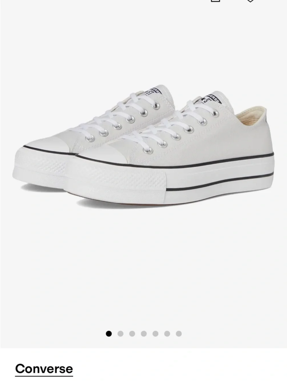 Platform Converse Low-Top Canvas Sneakers in Off-White - new without tags - Picture 6 of 6